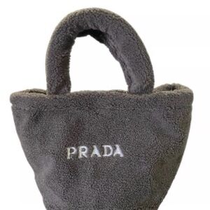Prada Gray Sherpa Tote Bag GWP